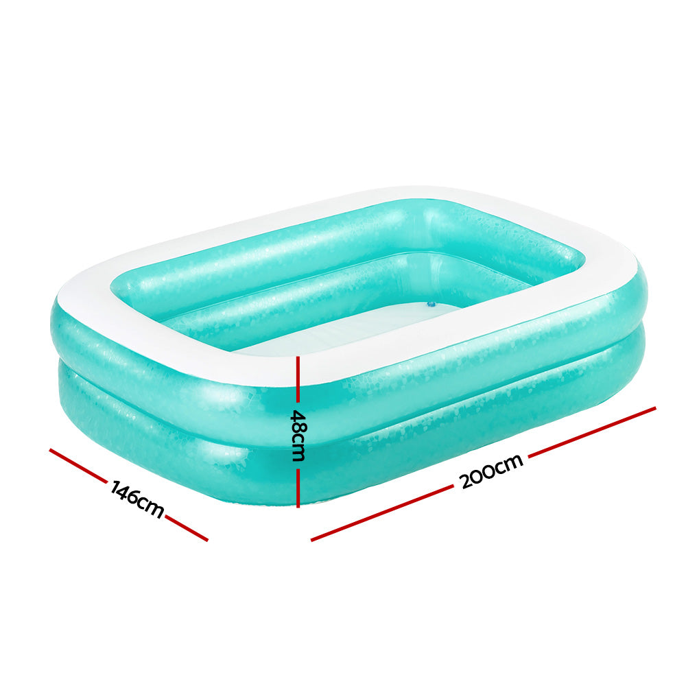 Swimming Pools: Bestway Kids Pool 200x146x48cm Inflatable Above Ground Swimming Pools 450L