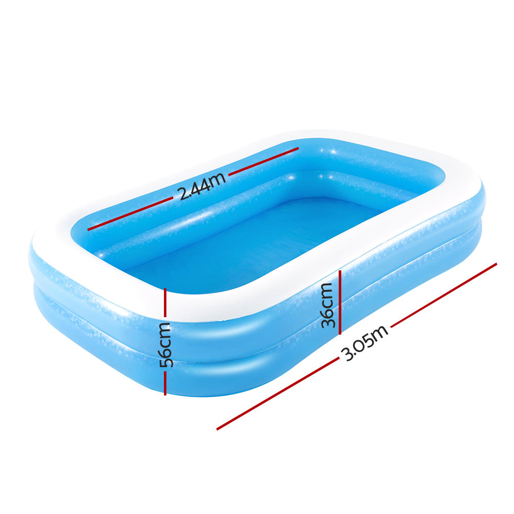 Swimming Pools: Bestway Kids Pool 262x175x51cm Inflatable Above Ground Swimming Pools 778L
