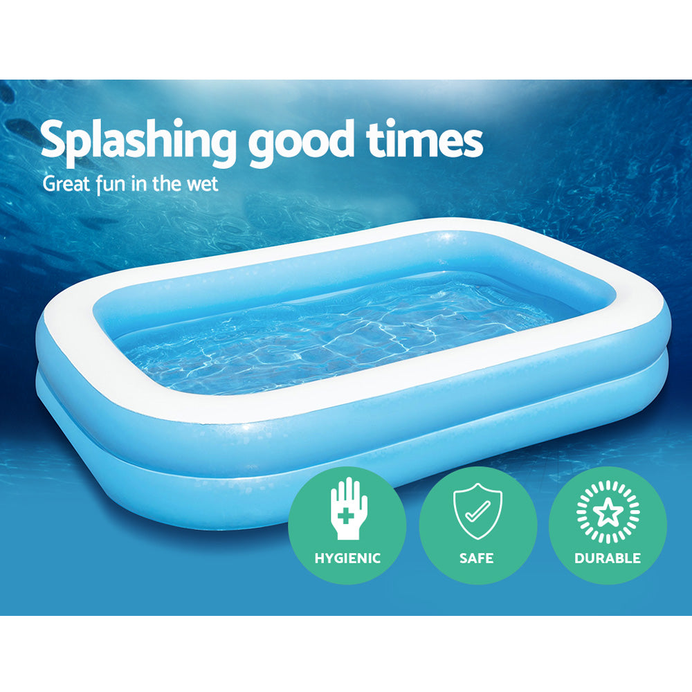 Swimming Pools: Bestway Kids Pool 262x175x51cm Inflatable Above Ground Swimming Pools 778L