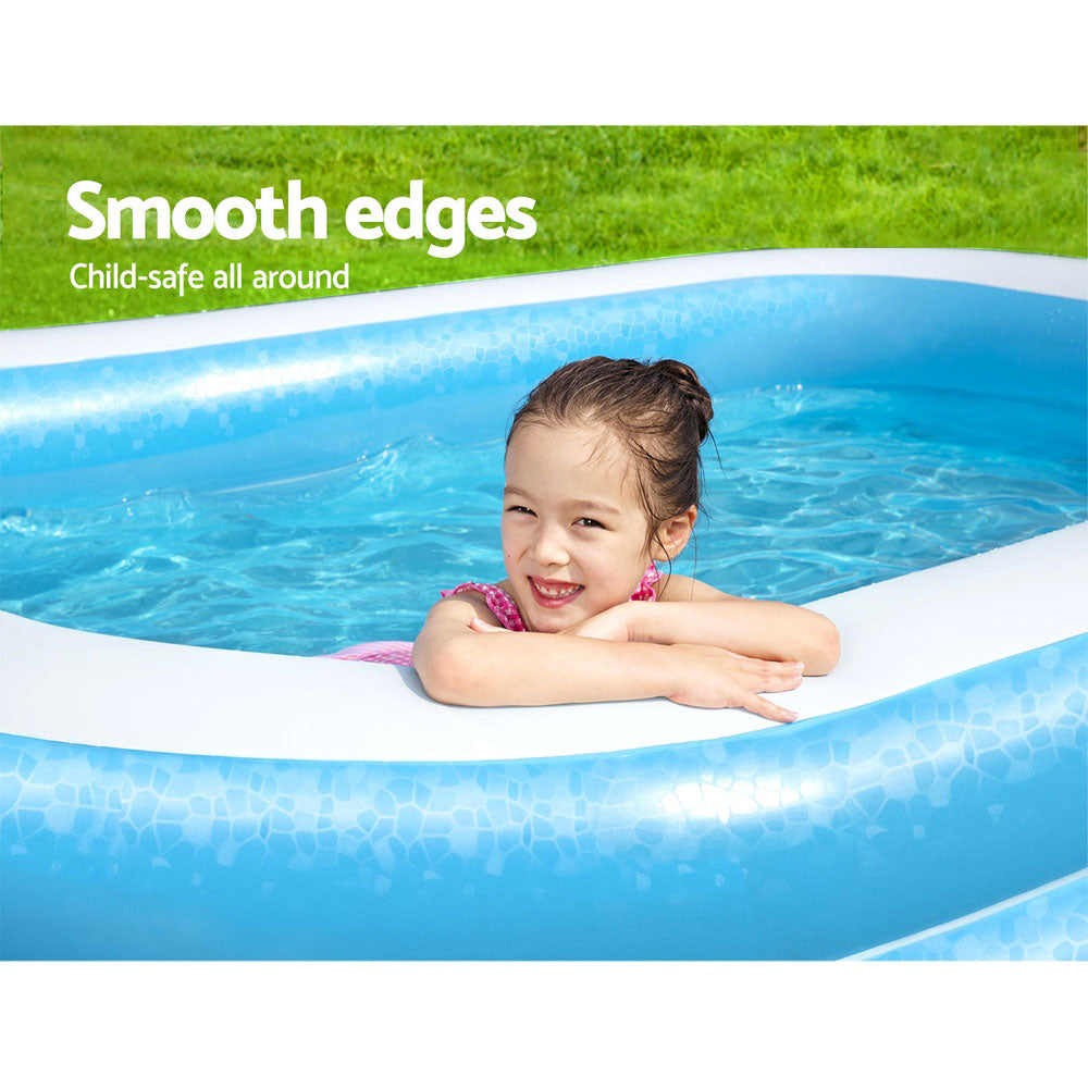 Swimming Pools: Bestway Kids Pool 262x175x51cm Inflatable Above Ground Swimming Pools 778L
