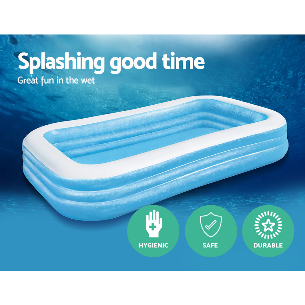 Swimming Pools: Bestway Kids Pool 305x183x56cm Inflatable Above Ground Swimming Pools 1161L