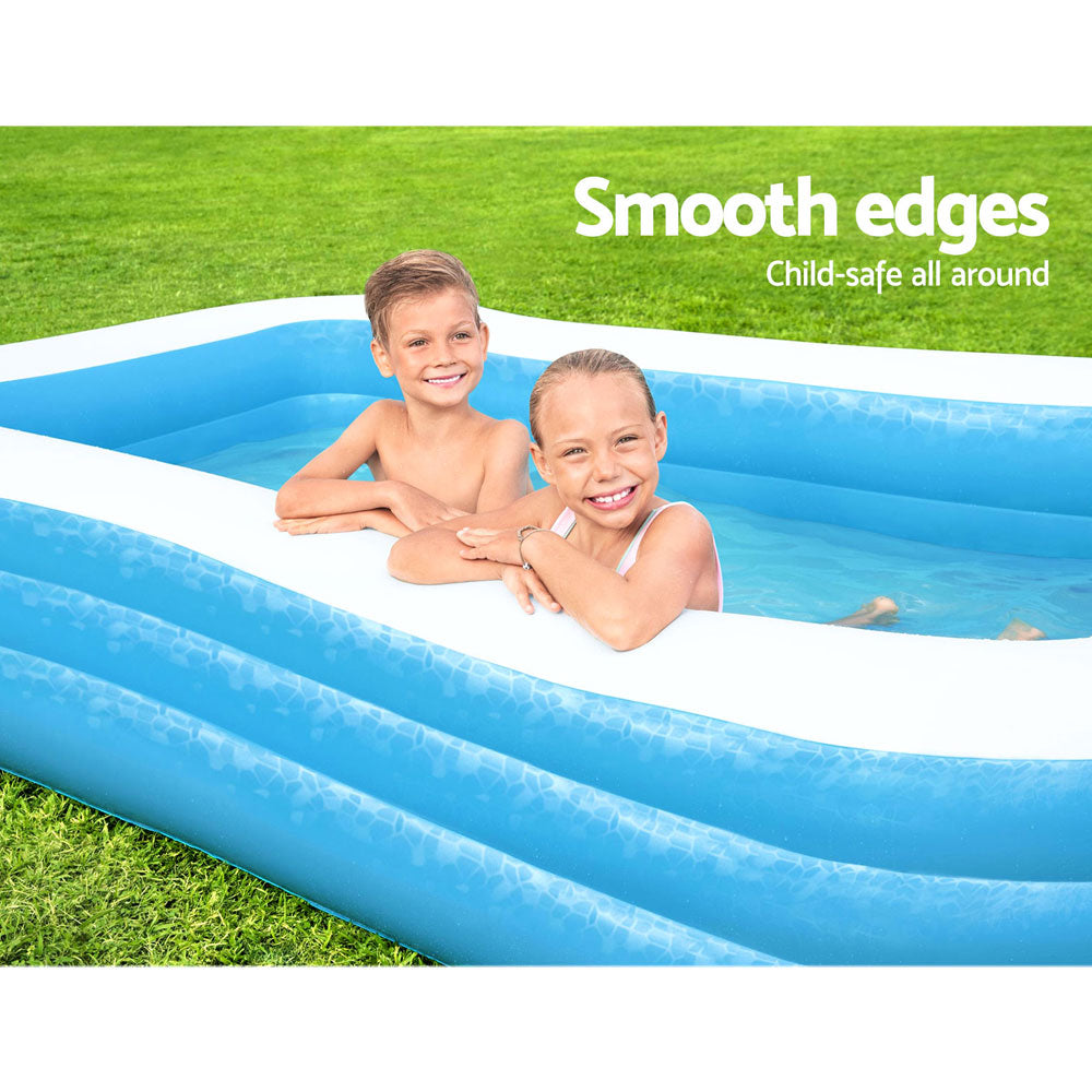 Swimming Pools: Bestway Kids Pool 305x183x56cm Inflatable Above Ground Swimming Pools 1161L