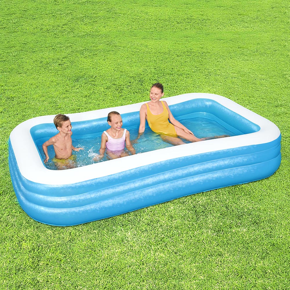 Swimming Pools: Bestway Kids Pool 305x183x56cm Inflatable Above Ground Swimming Pools 1161L