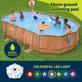 Swimming Pools: Bestway Swimming Pool Steel Frame Luxury Pool & SPA Massage Set 6.1x3.66x1.22m