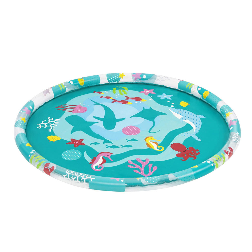 Pool Toys & Inflatables: Bestway Kids Inflatable Pad Round Splash Pool Sprinkler Spray Toys Marine 165cm