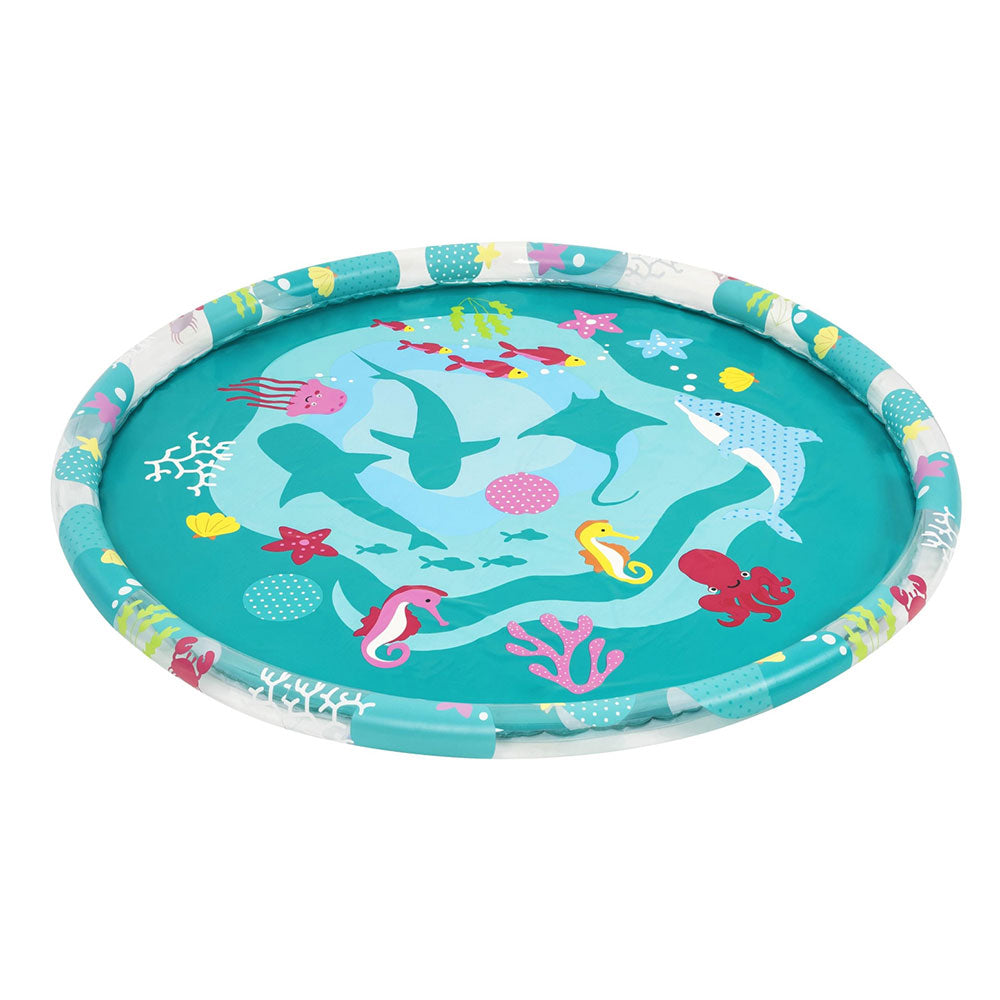Pool Toys & Inflatables: Bestway Kids Inflatable Pad Round Splash Pool Sprinkler Spray Toys Marine 165cm