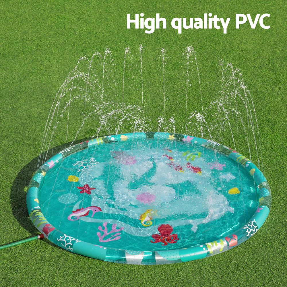 Pool Toys & Inflatables: Bestway Kids Inflatable Pad Round Splash Pool Sprinkler Spray Toys Marine 165cm