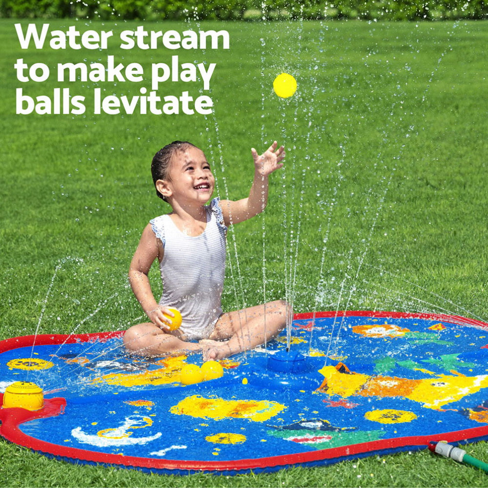 Outdoor Play Equipment: Bestway Kids Splash Pad Pool Sprinkler Spray Play Mat Water Fun Toys 170cm x140cm