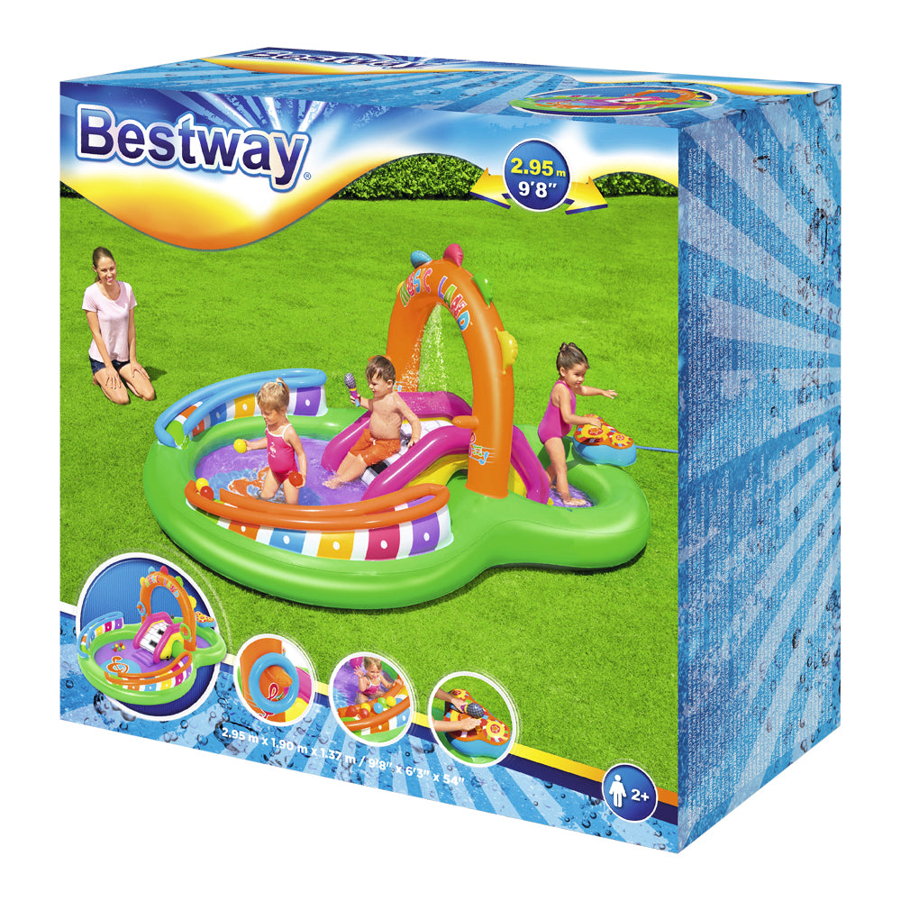 Swimming Pools: Bestway Kids Pool 295x190x137cm Inflatable Above Ground Swimming Play Pools 349L