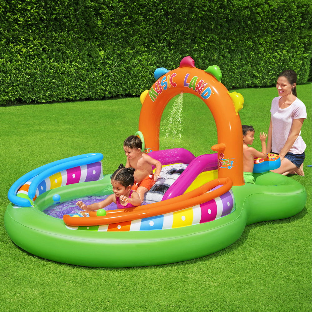 Swimming Pools: Bestway Kids Pool 295x190x137cm Inflatable Above Ground Swimming Play Pools 349L