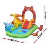 Pool Toys & Inflatables: Bestway Kids Inflatable Play Splash Pool with Slide Ball Tossing Toys 242x140cm