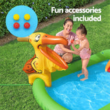 Pool Toys & Inflatables: Bestway Kids Inflatable Play Splash Pool with Slide Ball Tossing Toys 242x140cm