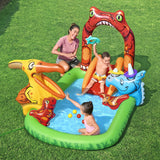 Pool Toys & Inflatables: Bestway Kids Inflatable Play Splash Pool with Slide Ball Tossing Toys 242x140cm