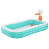 Pool Toys & Inflatables: Bestway Kids Inflatable Pool Above Ground Play Pools Basketball Hoop 251x168cm