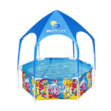 98765-Bestway Kids Pool 183x51cm Steel Frame Swimming Play Pools Canopy 930L