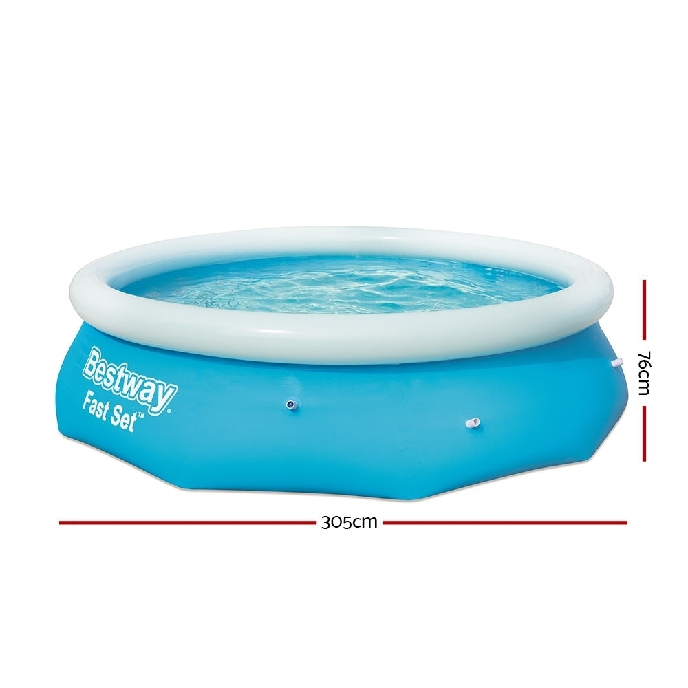 Swimming Pools: Bestway Swimming Pool 305x76cm Above Ground Round Inflatable Pools 3800L