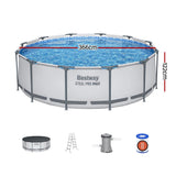 Swimming Pools: Bestway 366cm Swimming Pool Above Ground Pools Round Filter Pump Cover Ladder