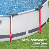 Swimming Pools: Bestway 366cm Swimming Pool Above Ground Pools Round Filter Pump Cover Ladder