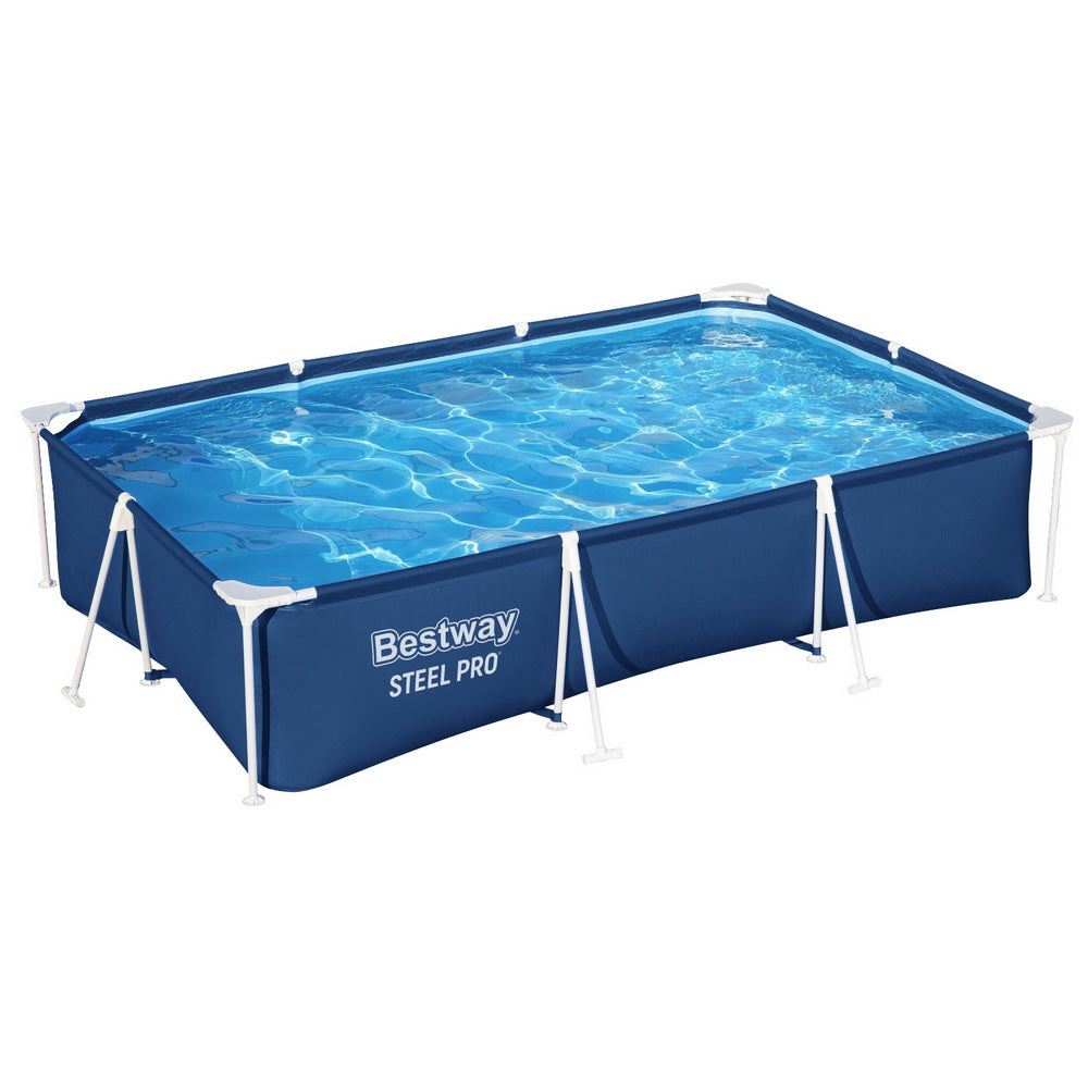 Swimming Pools: Bestway Swimming Pool 300x201x66cm Steel Frame Above Ground Pools 3300L
