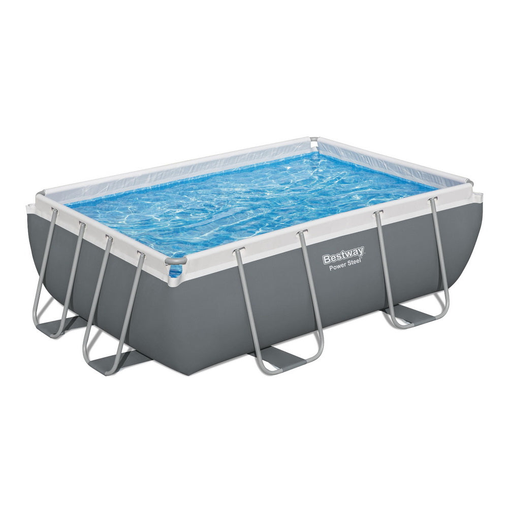 Swimming Pools: Bestway Swimming Pool 282x196x84cm Steel Frame Above Ground Pools Filter Pump 3662L