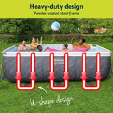 Swimming Pools: Bestway Swimming Pool 412x201x122cm Steel Frame Pool Set w/Pump Ladder