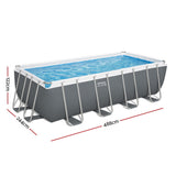 Swimming Pools: Bestway Swimming Pool Steel Frame Pool Set w/ Filter Pump Ladder Cover 488x244cm