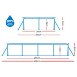 Swimming Pools: Bestway Swimming Pool 400x211x81cm Steel Frame Above Ground Pools w/ Filter Pump 5700L