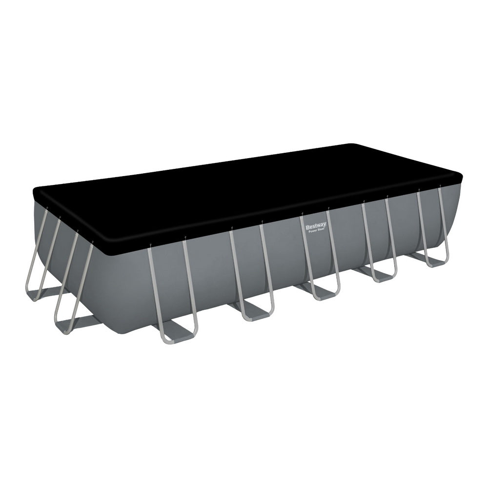 Swimming Pools: Bestway Swimming Pool 640x274x132cm Steel Frame Above Ground Pools Filter Pump Ladder 19281L