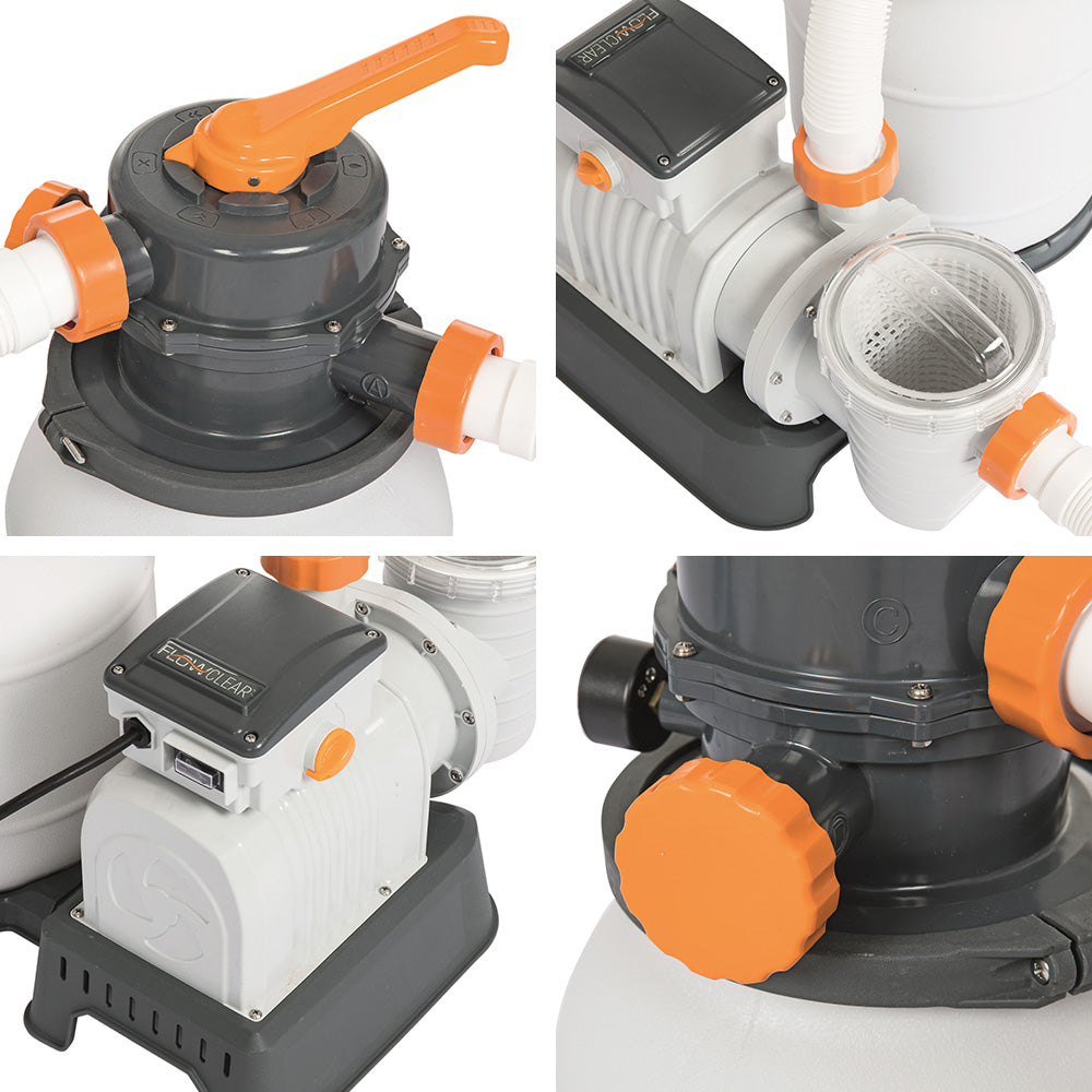 Swimming Pools: Bestway Pool Pump Sand Filter 1500GPH 5678L/H Pools Flowclear Filters