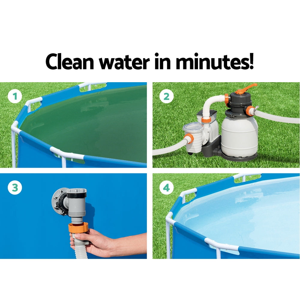 Swimming Pools: Bestway Pool Pump Sand Filter 1500GPH 5678L/H Pools Flowclear Filters