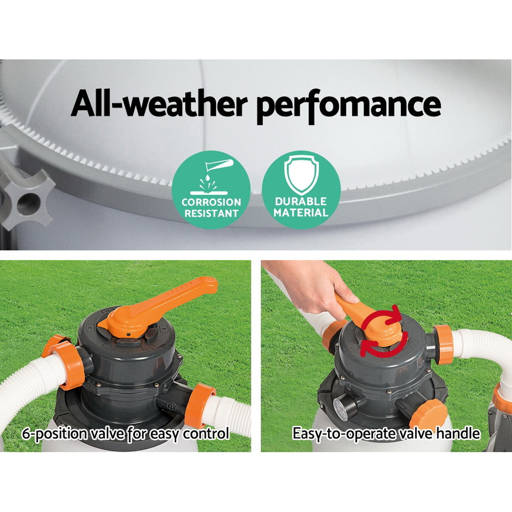 Swimming Pools: Bestway Pool Pump Sand Filter 1500GPH 5678L/H Pools Flowclear Filters