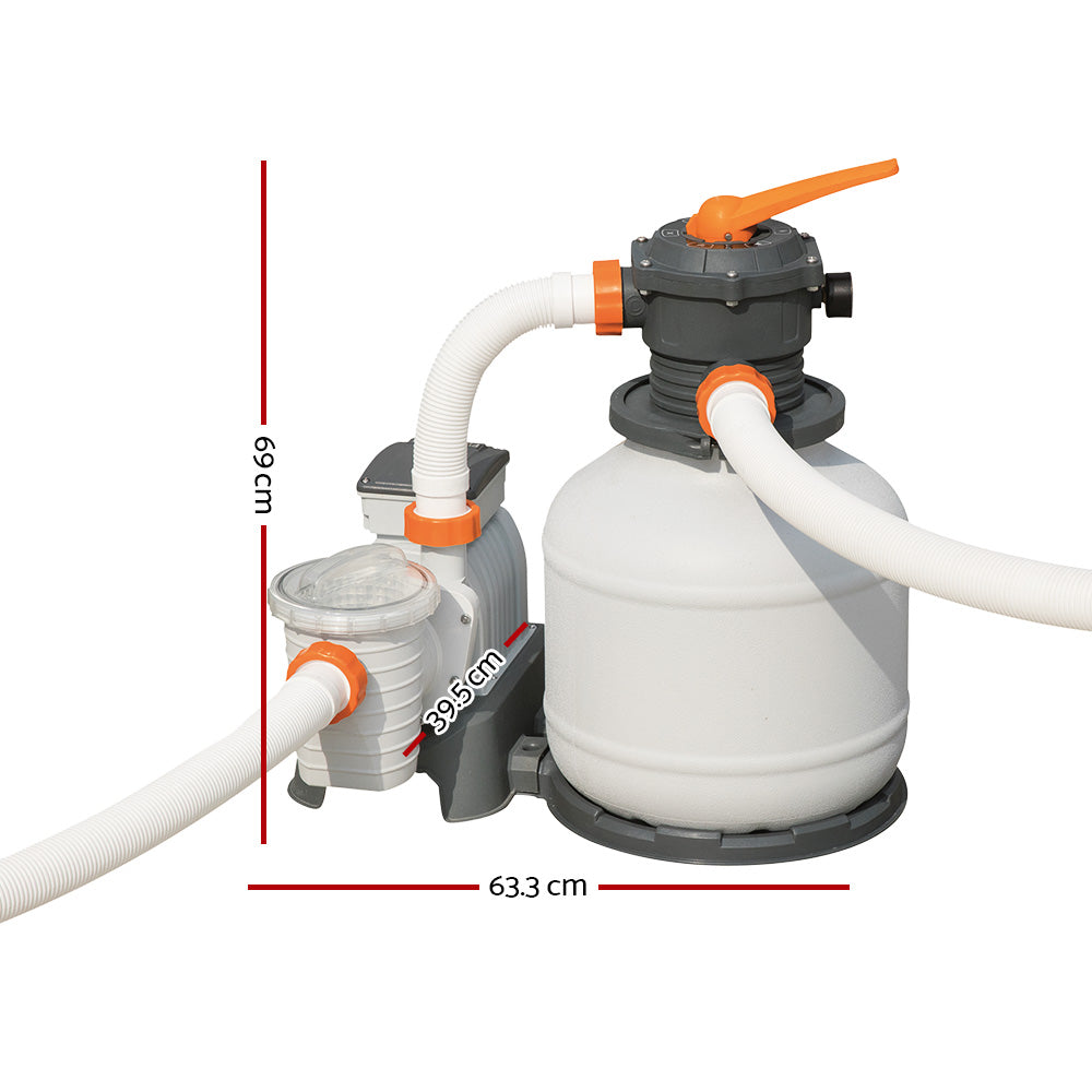 Swimming Pools: Bestway Pool Pump Sand Filter 2200GPH 8327L/H Pools Flowclear Filters