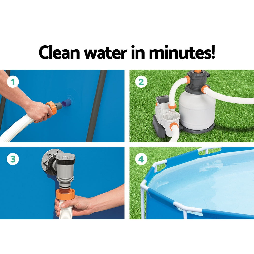 Swimming Pools: Bestway Pool Pump Sand Filter 2200GPH 8327L/H Pools Flowclear Filters