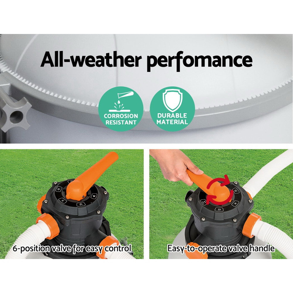 Swimming Pools: Bestway Pool Pump Sand Filter 2200GPH 8327L/H Pools Flowclear Filters