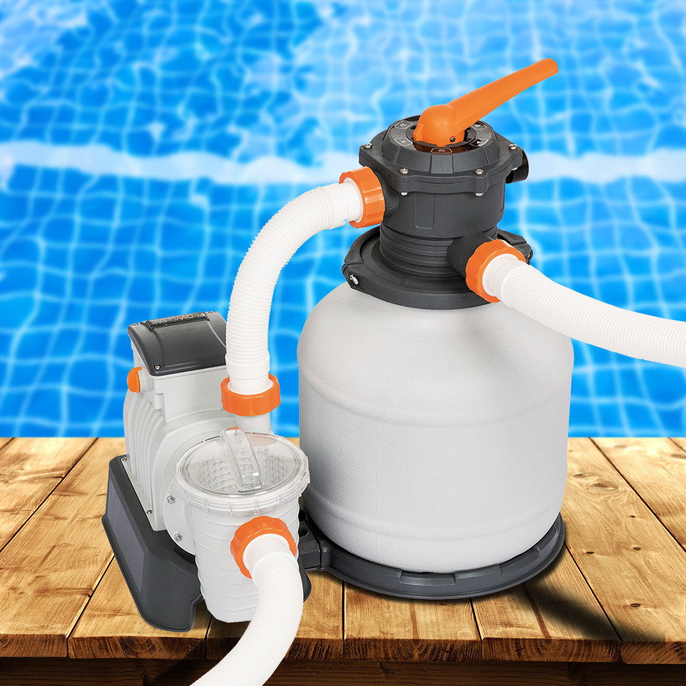 Swimming Pools: Bestway Pool Pump Sand Filter 2200GPH 8327L/H Pools Flowclear Filters