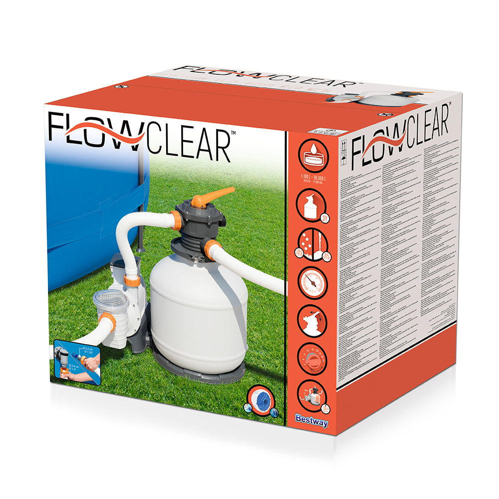 Swimming Pools: Bestway Pool Pump Sand Filter 3000GPH 11355L/H Pools Flowclear Filters