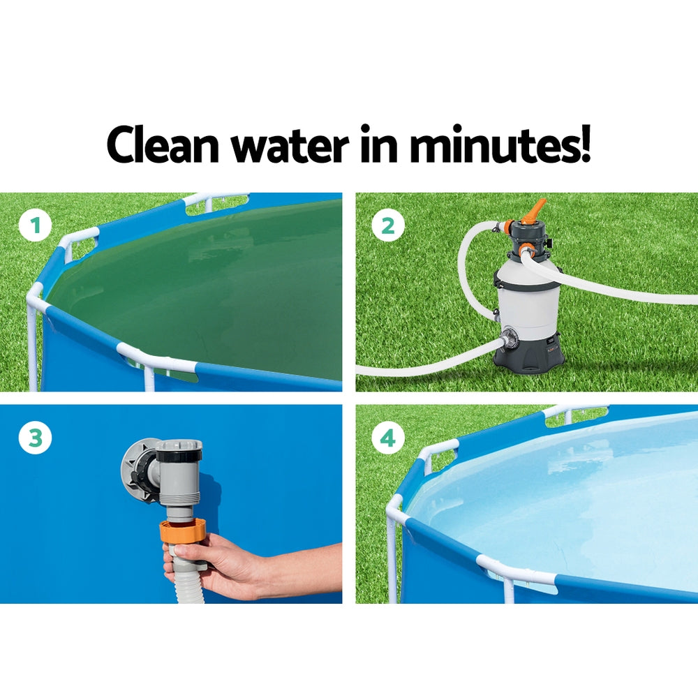 Swimming Pools: Bestway Pool Pump Sand Filter 800GPH 3028L/H Pools Flowclear Filters