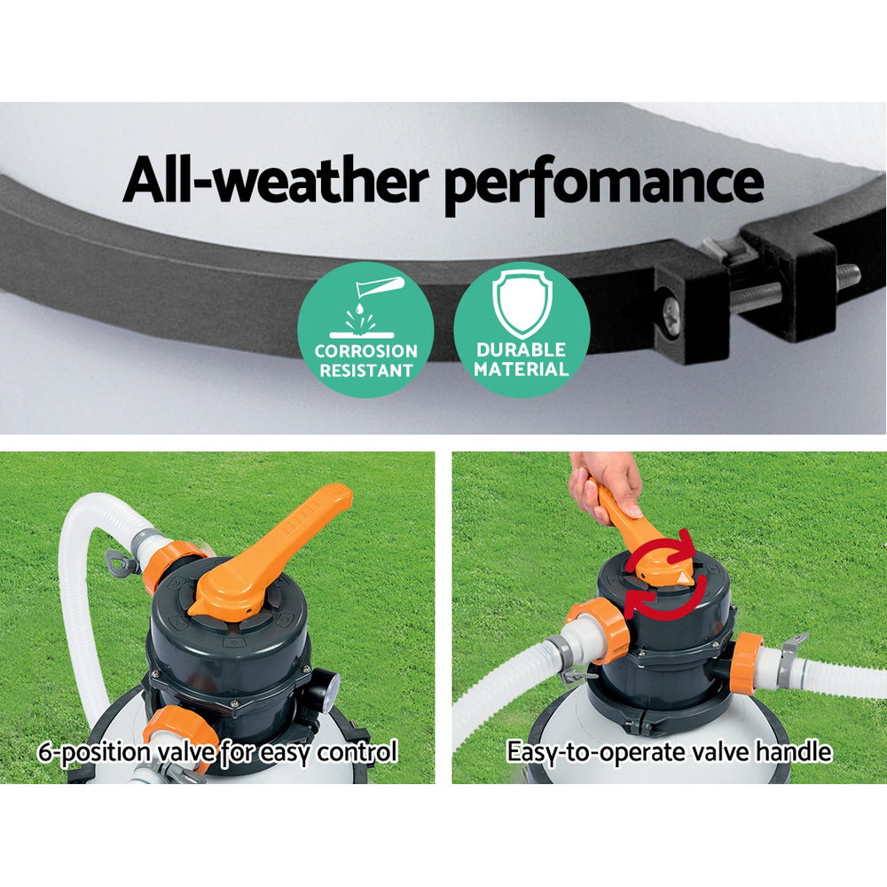 Swimming Pools: Bestway Pool Pump Sand Filter 800GPH 3028L/H Pools Flowclear Filters