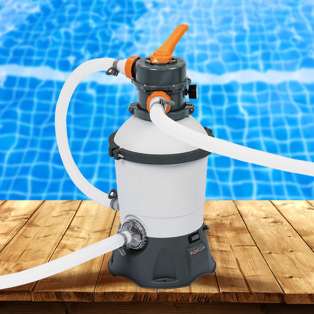 Swimming Pools: Bestway Pool Pump Sand Filter 800GPH 3028L/H Pools Flowclear Filters
