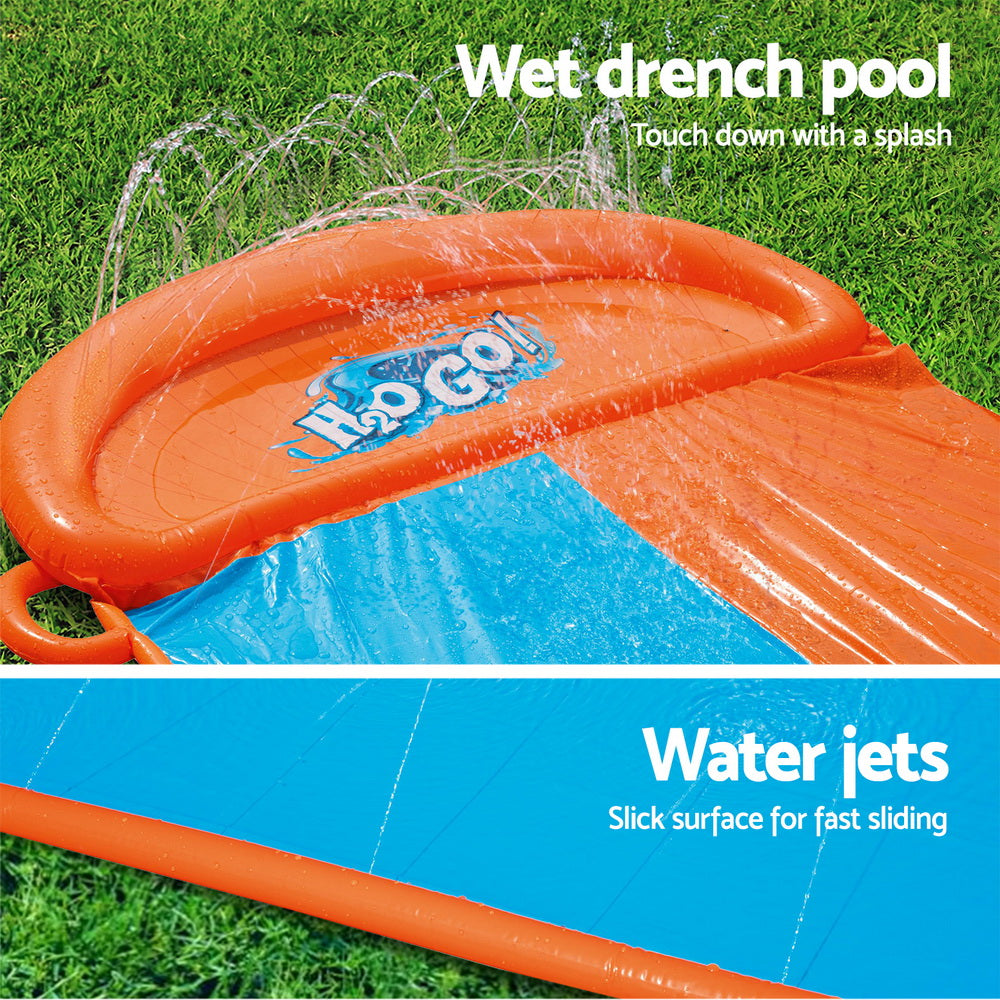 Pool Toys & Inflatables: Bestway Water Slide Kids Slip 488cm Dual Slides Inflatable Splash Pad
