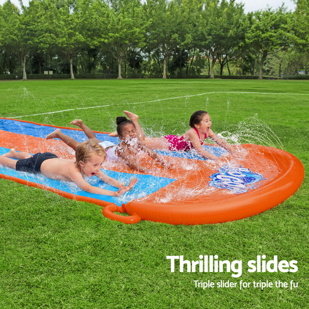 Pool Toys & Inflatables: Bestway Water Slide Slip Kids 488cm Triple Slides