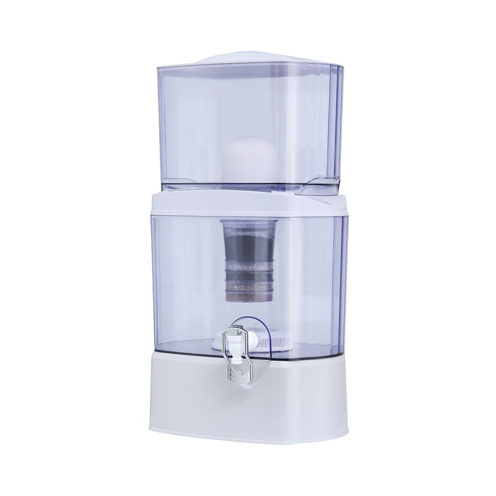 Water Filtration Accessories: Devanti Benchtop Water Filter 24L Gravity Multi-Stage BPA-Free Home Camping