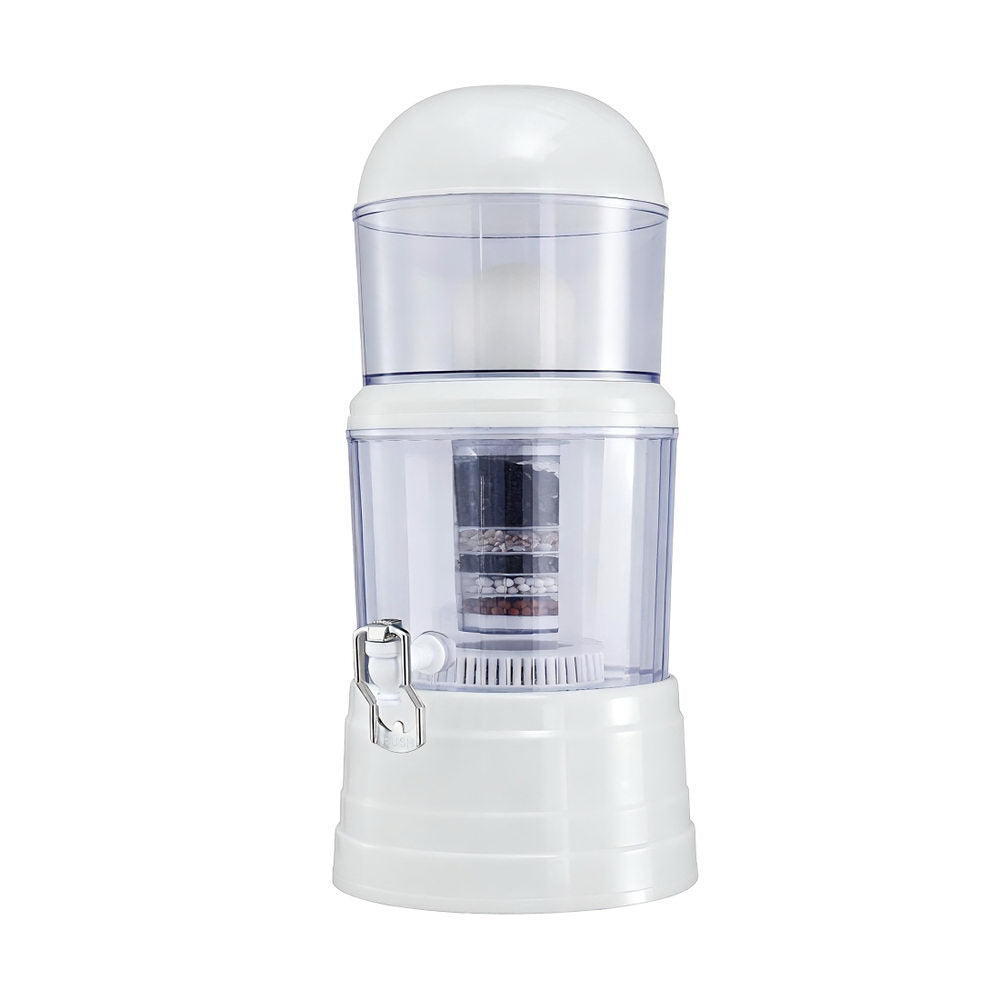 Water Filtration Accessories: Devanti Benchtop Water Filter 14L Gravity Multi-Stage BPA-Free Home Camping