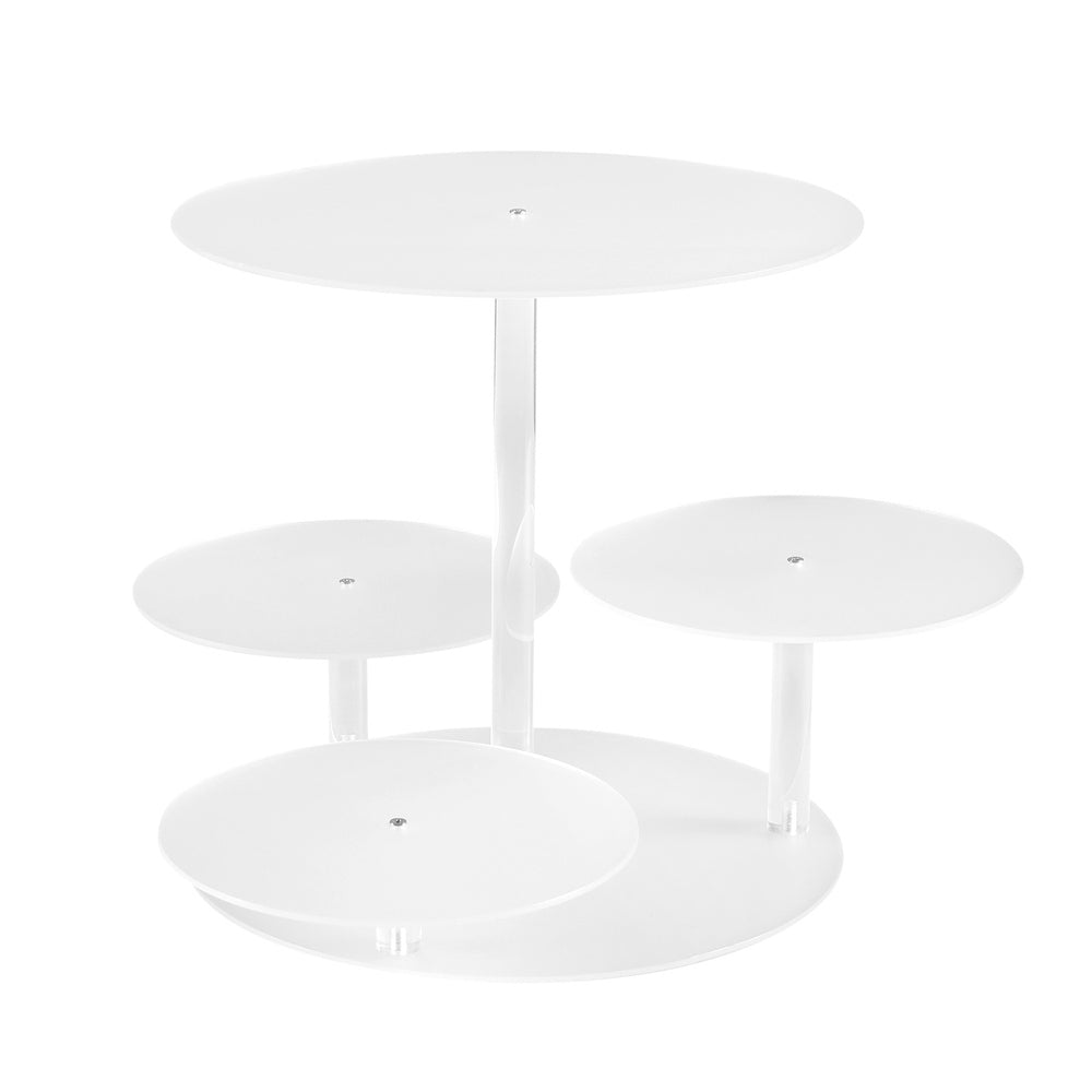 5-Star Chef Cake Stand 5 Tiers Acrylic Holder Display Round, Clear