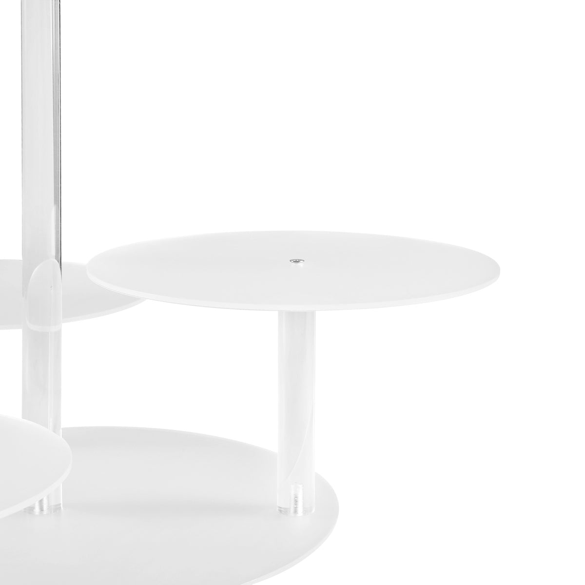 5-Star Chef Cake Stand 5 Tiers Acrylic Holder Display Round, Clear