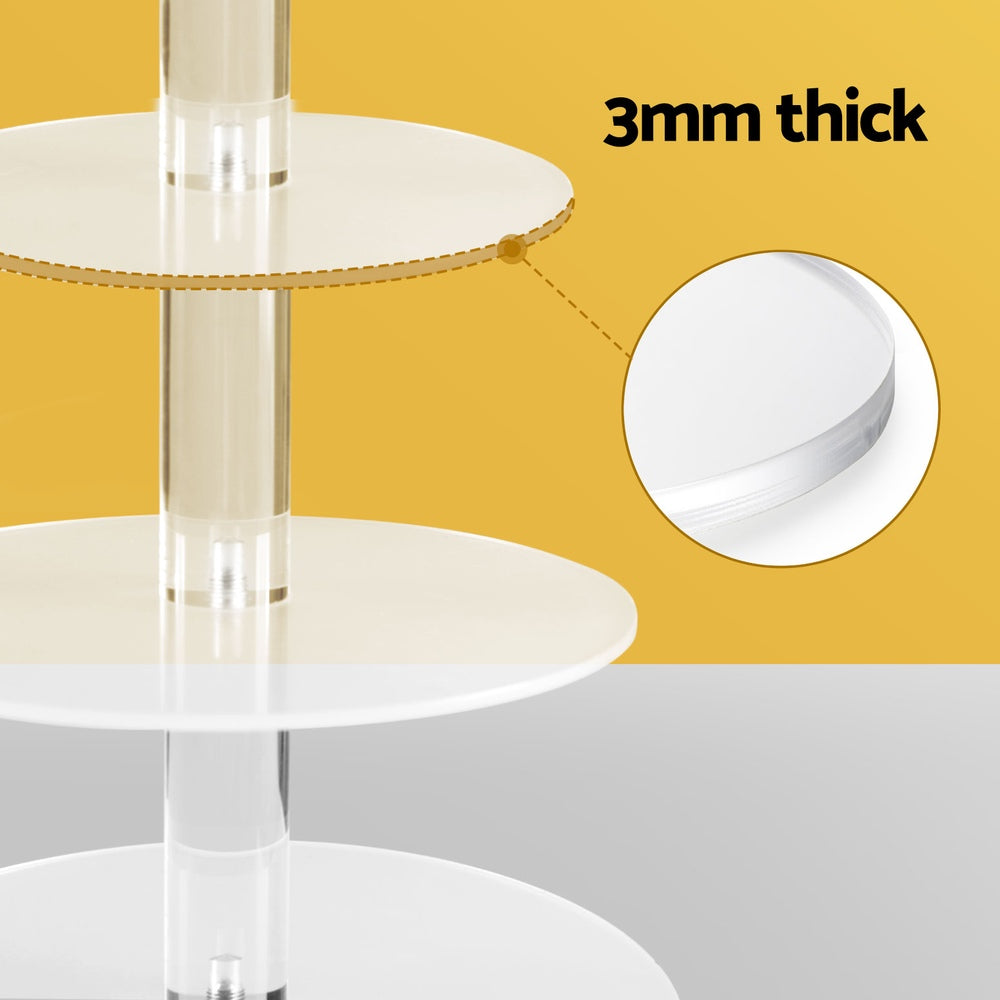 Calendars, Organisers & Planners: 5-Star Chef Cake Stand 5 Tiers Acrylic Holder Display Round Clear Wedding Party
