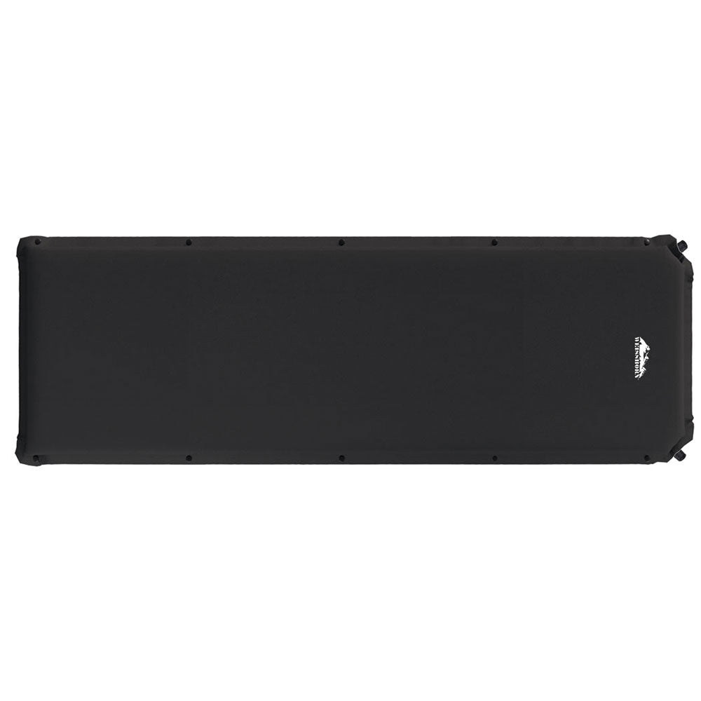Inflatable Mattresses: Weisshorn Self Inflating Mattress Camping Sleeping Mat Air Bed Pad Single Black