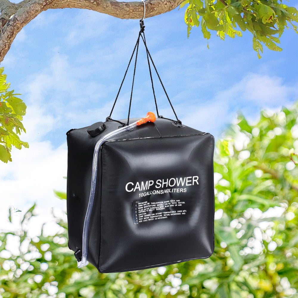 Portable Toilets & Showers: Weisshorn Camping Shower Bag 40L Black