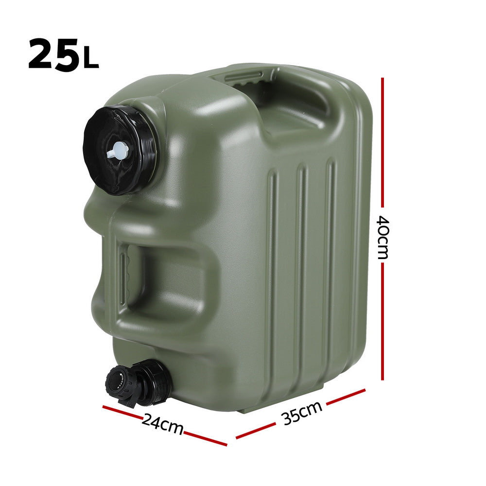 Portable Toilets & Showers: Weisshorn 25L Water Container Jerry Can Bucket Camping Outdoor Storage Tank