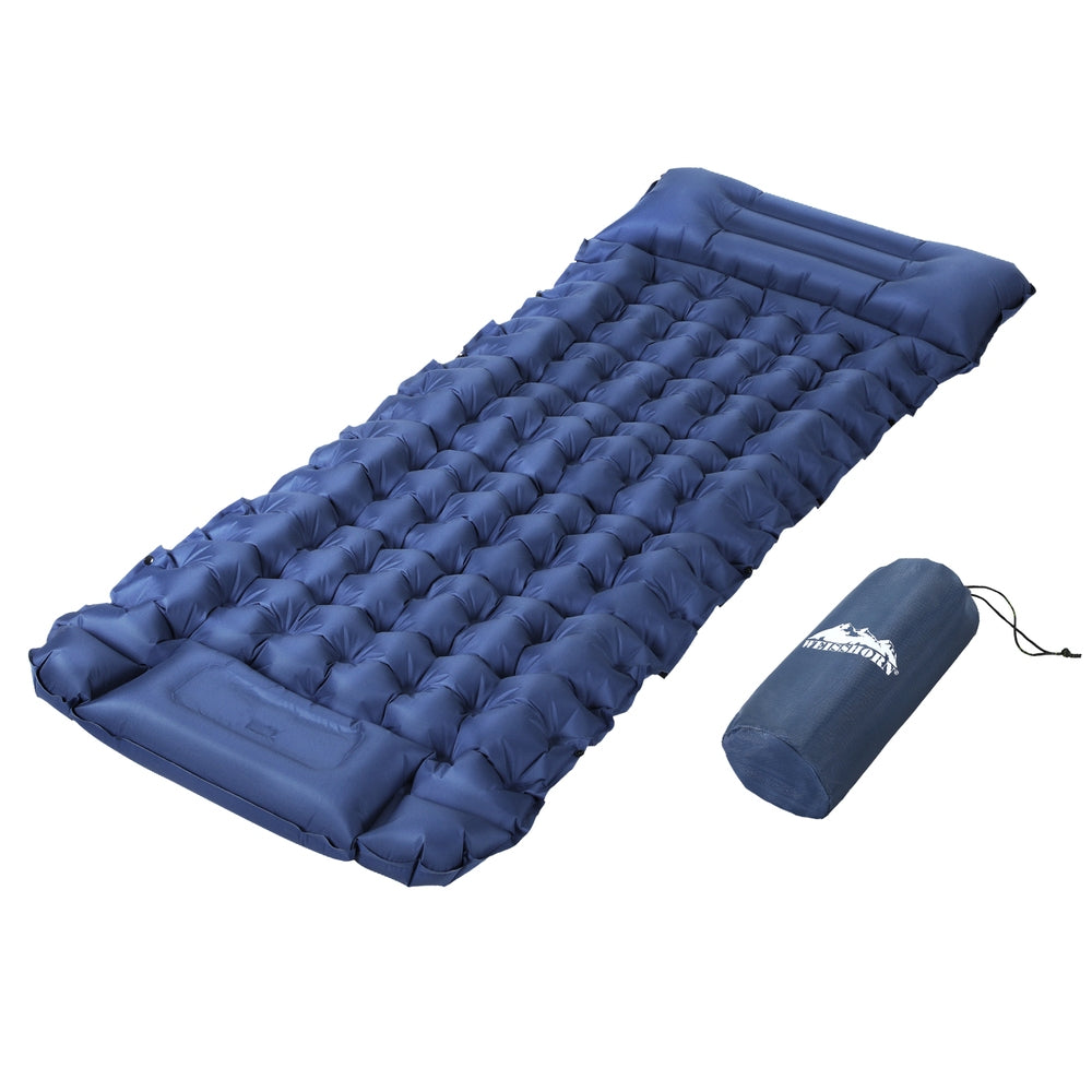 Inflatable Mattresses: Weisshorn Self Inflating Mattress Camping Sleeping Mat Air Bed Single Pillow Bag